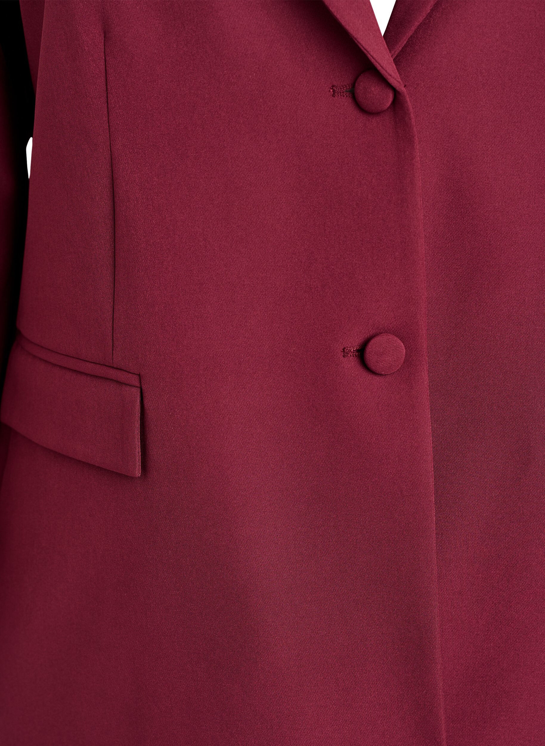 ZizziKlassisk blazer med kn&auml;ppning, R&ouml;d, Packshot image number 2