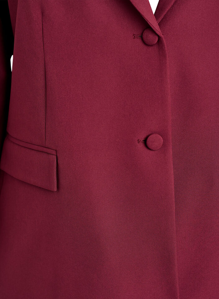 Klassisk blazer med kn&auml;ppning, R&ouml;d, Packshot image number 2