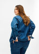 Kort denimjacka i bomull, Blue denim, Model image number 1
