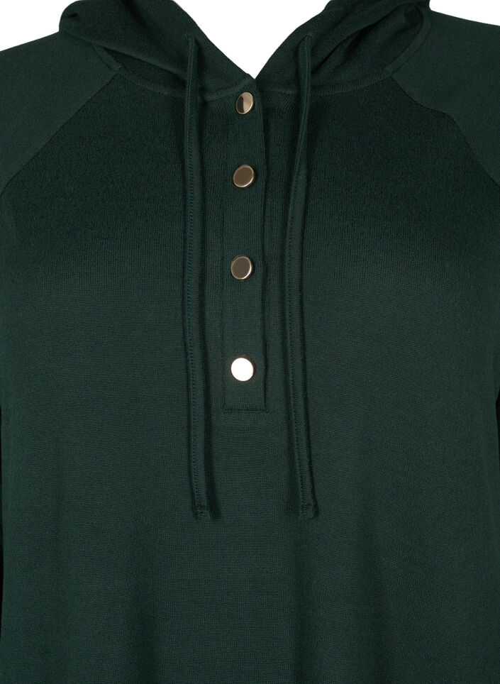 Långärmad sweatshirtklänning med huva, Scarab Mél., Packshot image number 2