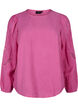 Blus i TENCEL™ Modal med broderidetaljer, Phlox Pink, Packshot image number 0