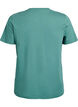 Enkel t-shirt i bomull med rund halsringning, Gr&ouml;n, Packshot image number 1