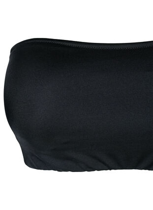 Enfärgad bandeau-bikinitopp, Black, Packshot image number 2