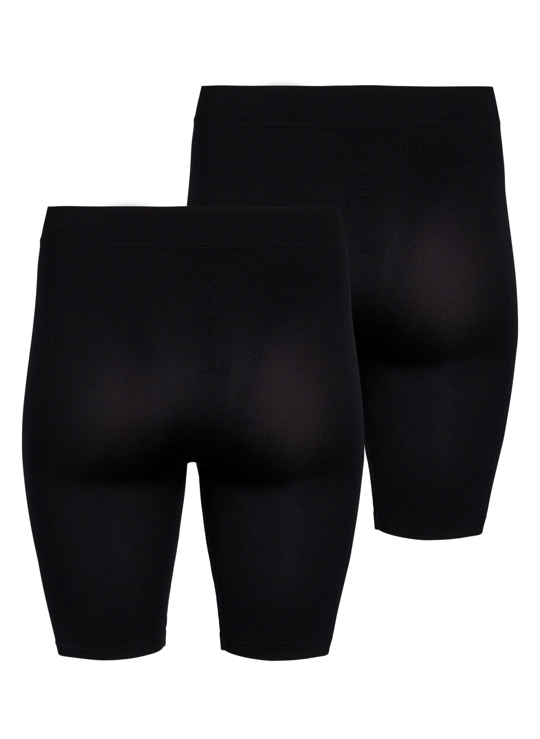 Zizzi 2-pack s&ouml;ml&ouml;sa basic shorts, Black, Packshot image number 1