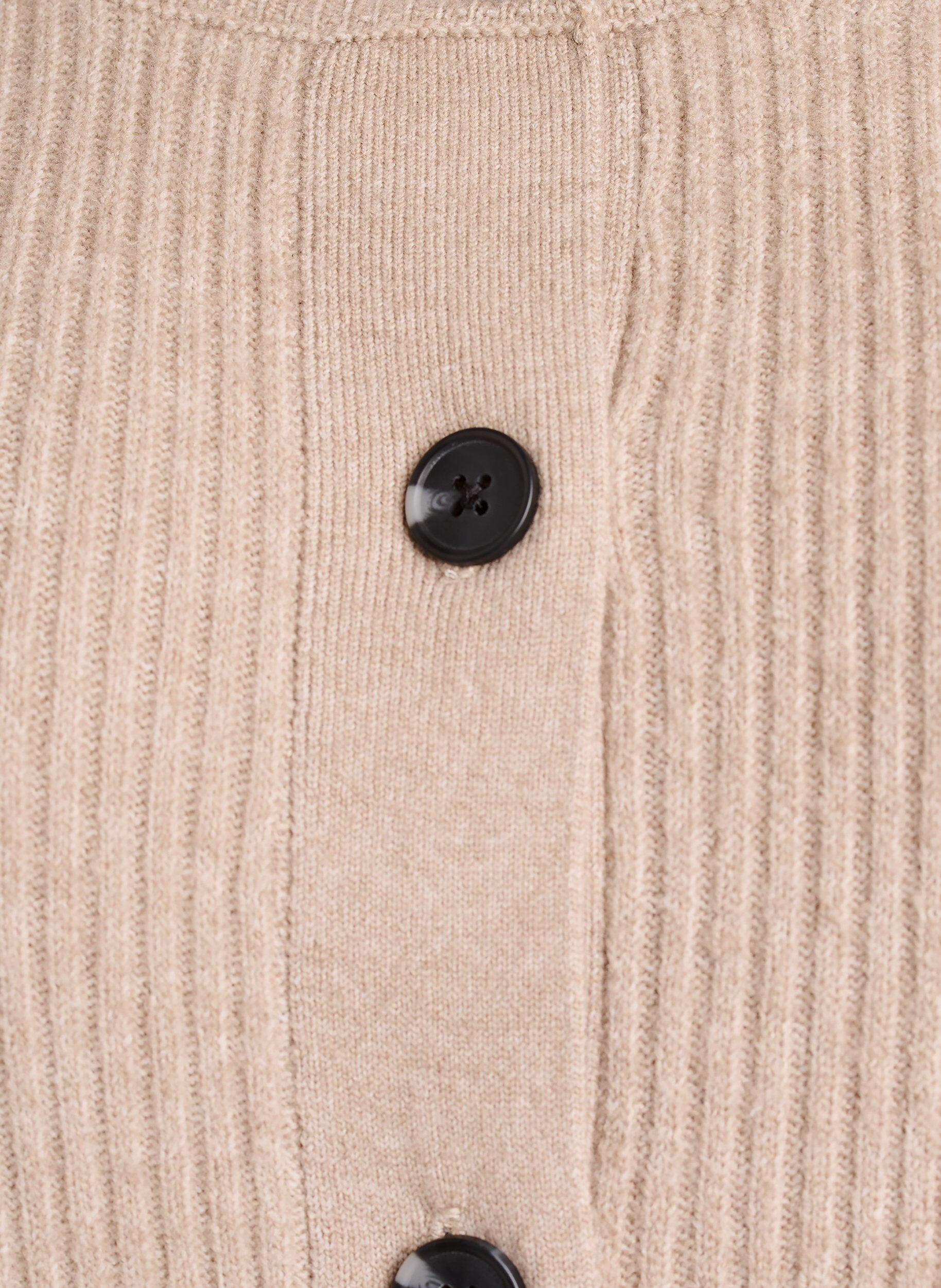 ZizziRibbstickad kofta med knappar, Beige, Packshot image number 2