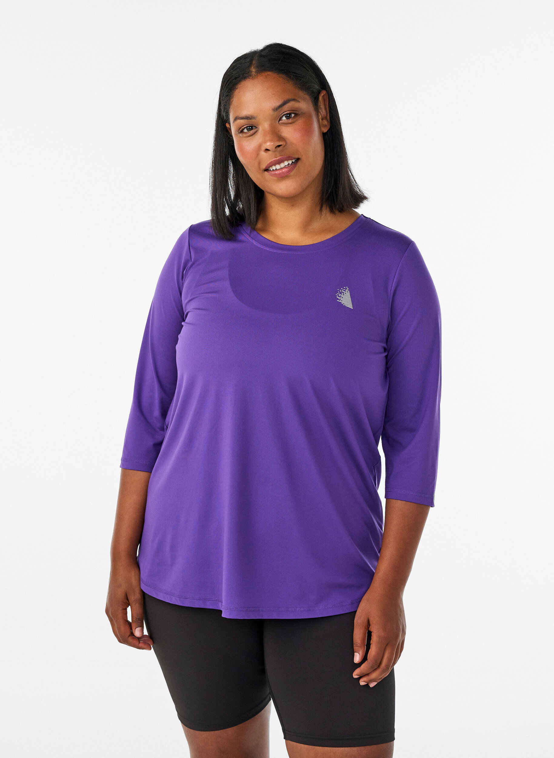 ZizziTr&auml;ningstr&ouml;ja med 3/4 &auml;rmar, Lila, Model image number 0
