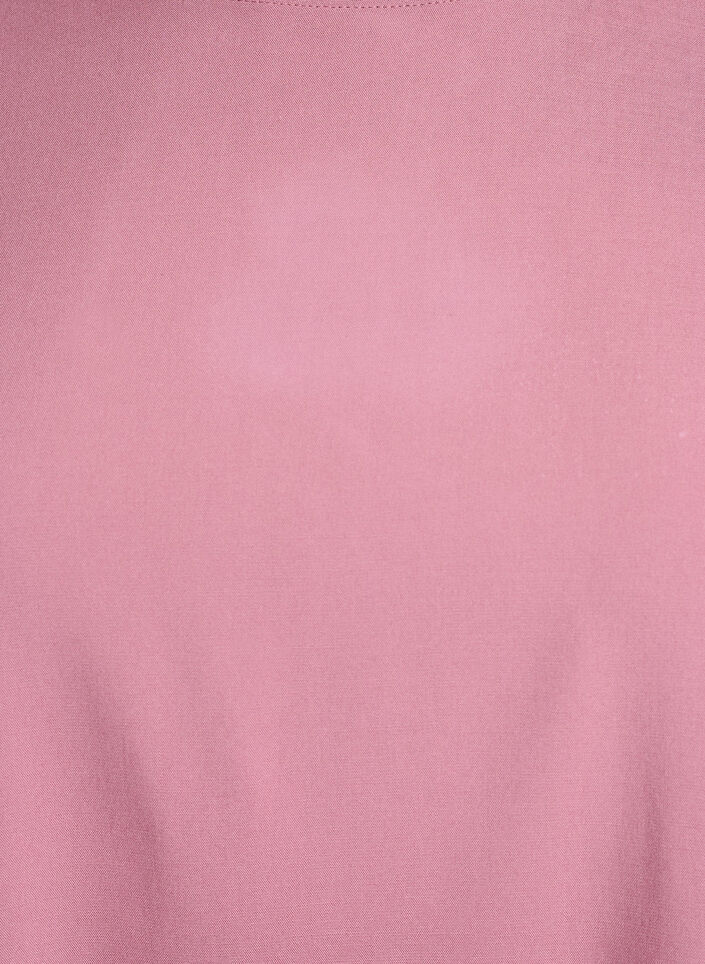 Kort&auml;rmad v&auml;vd blus med rund hals, Rosa, Packshot image number 2