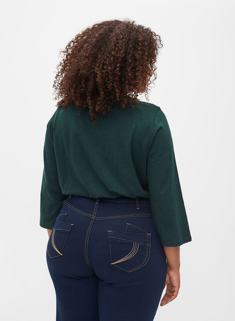 Bomullsblus med 3/4-&auml;rmar, Scarab, Model image number 1