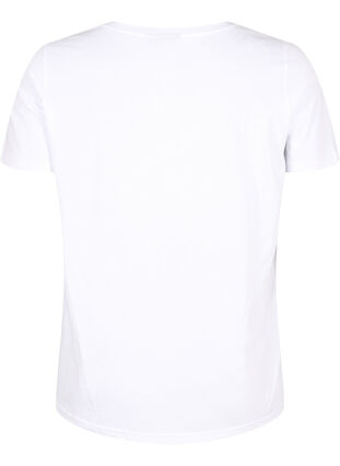 T-shirt i bomull med broderade körsbär, B.White CherryEMB., Packshot image number 1