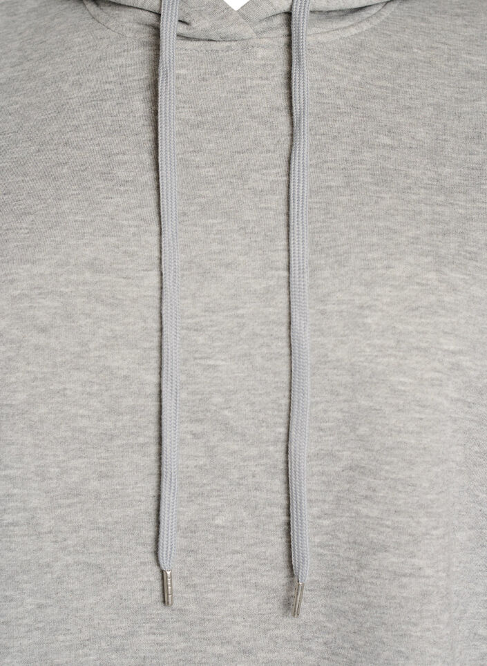 Sweatv&auml;st med huva och axelvaddar, Gr&aring;, Packshot image number 2