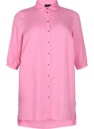 Lång skjorta i 100% lyocell (TENCEL™) med 3/4-ärmar, Rosebloom