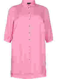 Lång skjorta i 100% lyocell (TENCEL™) med 3/4-ärmar, Rosebloom