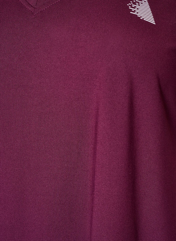 L&ouml;s tr&auml;ningst-shirt med v-ringning, Lila, Packshot image number 2
