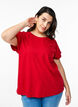 Kort&auml;rmad t-shirt i bomullsblandning, R&ouml;d, Model image number 0