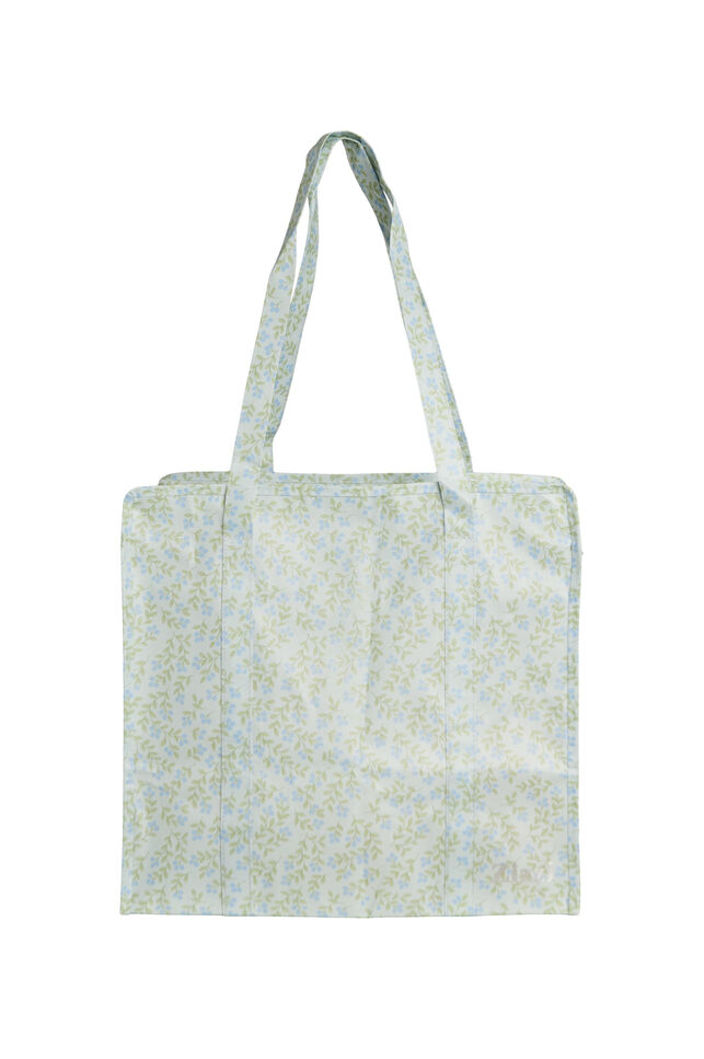 Shoppingv&auml;ska med dragkedja, Bl&aring;, Packshot image number 1