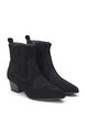 Wide fit - Ankelboots i mocka, Black, Packshot image number 1