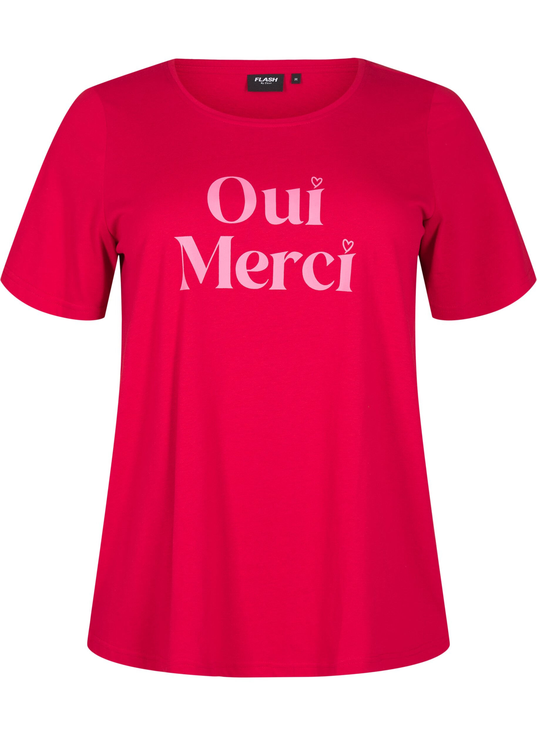 Zizzi FLASH - T-shirt med tryck, R&ouml;d, Packshot image number 0