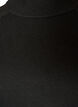 Stickad blus i viskosblandning med polokrage, Svart, Packshot image number 2