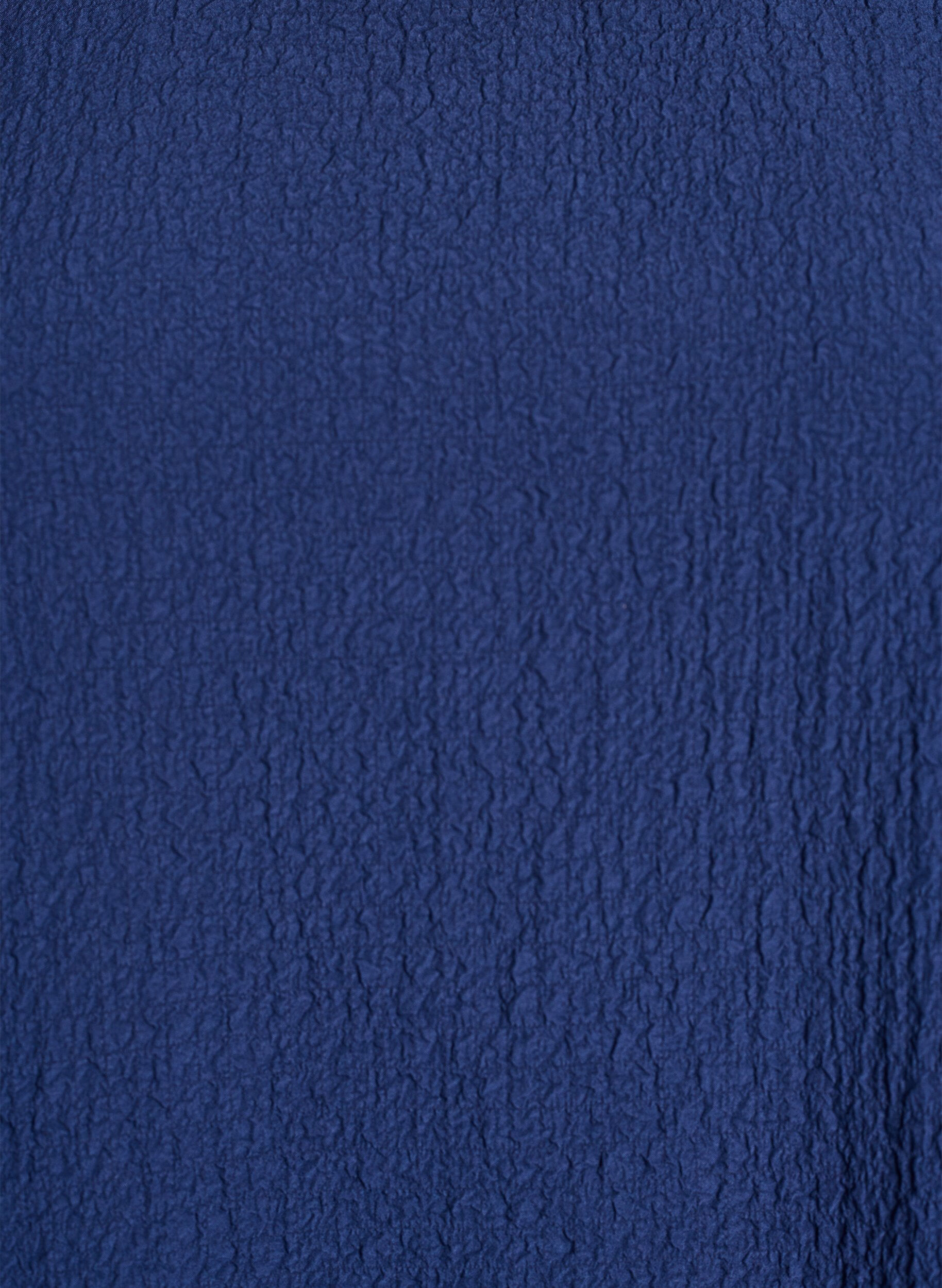 ZizziKort kl&auml;nning med krinklad textur och korta &auml;rmar, Bl&aring;, Packshot image number 2