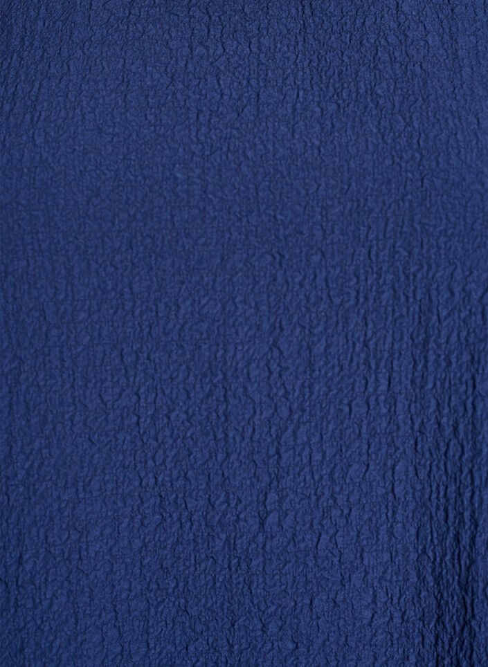 Kort kl&auml;nning med krinklad textur och korta &auml;rmar, Bl&aring;, Packshot image number 2