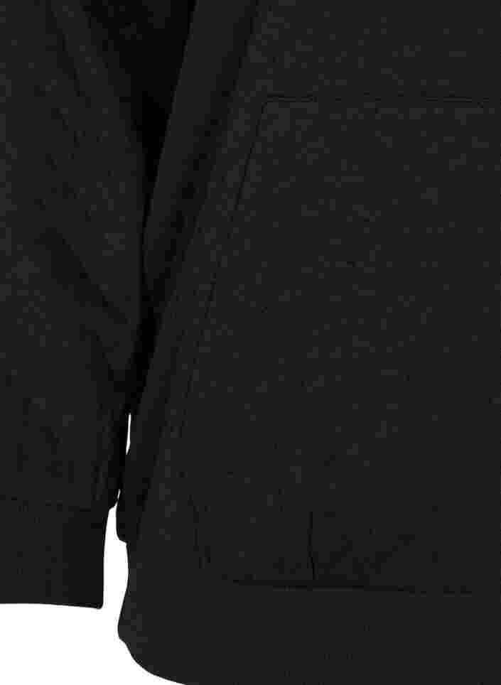 Huvtröja i sweatshirtmaterial med quiltat mönster, Black, Packshot image number 2