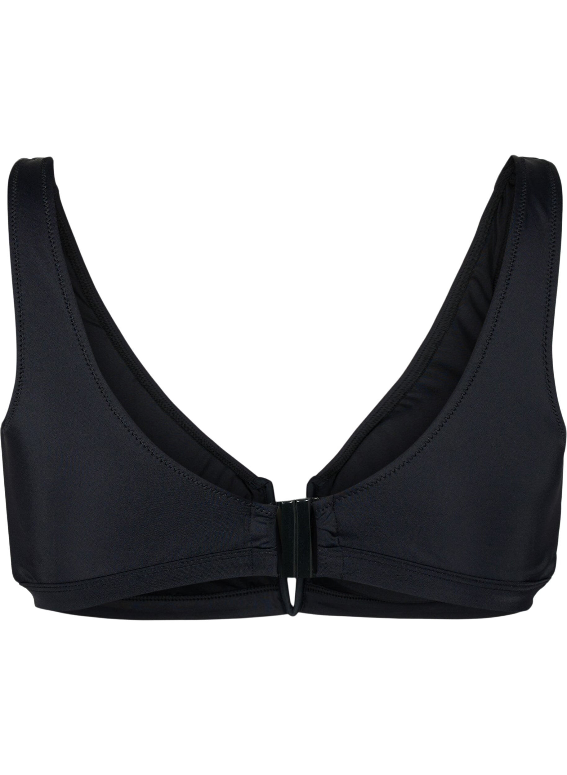 Zizzi Bikinitopp med V-byglar och avtagbara kuddar, Svart, Packshot image number 1