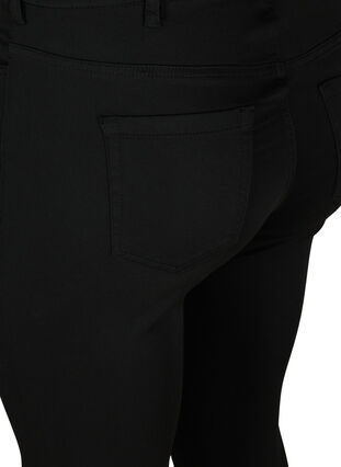 Amy jeans med stay back-funktion och hög midja, Black, Packshot image number 3