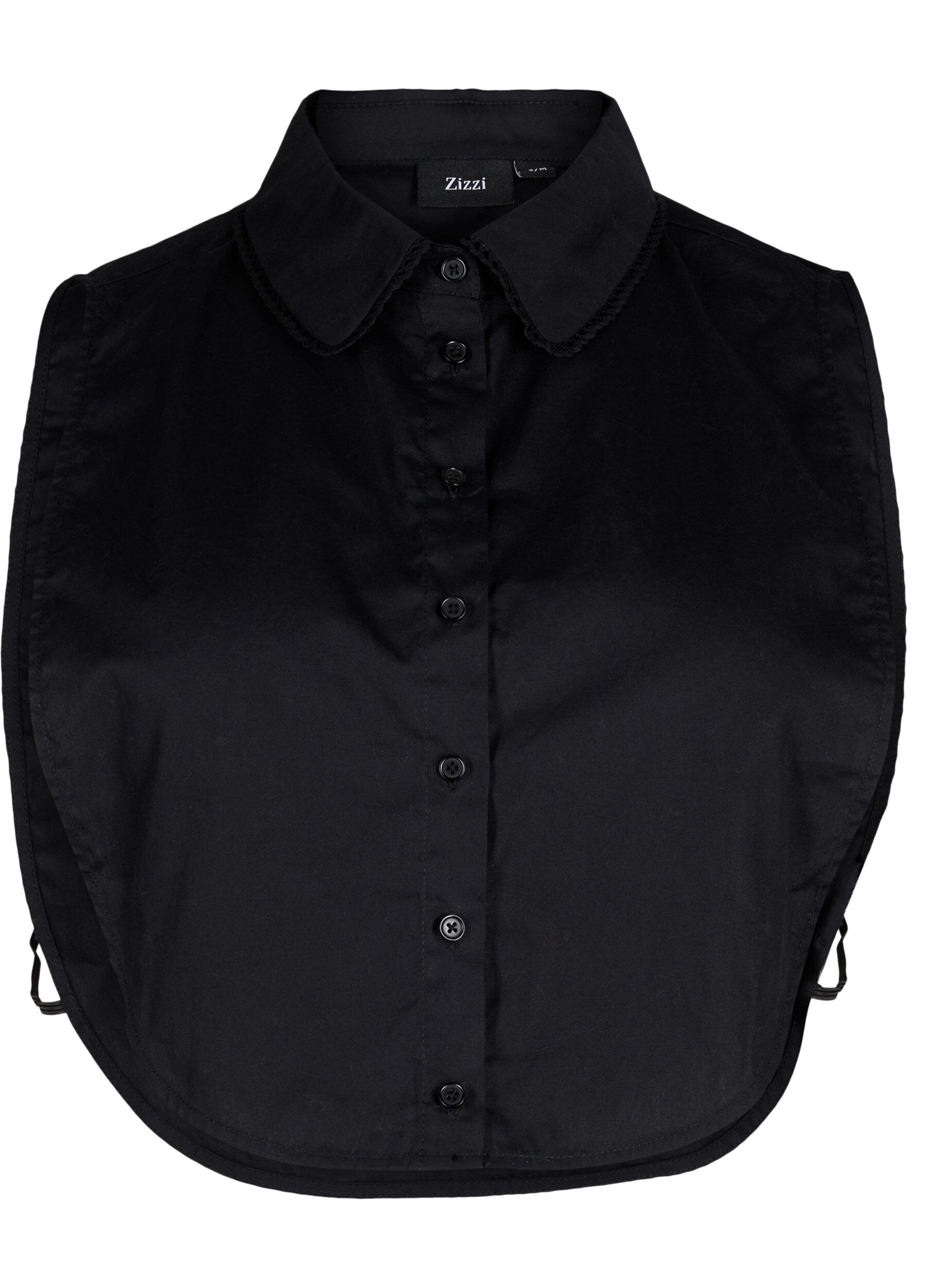 Zizzi Krage med spetsband, Black, Packshot image number 0