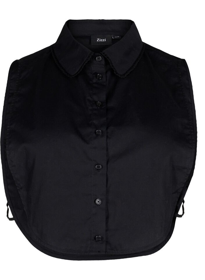 Krage med spetsband, Black, Packshot image number 0