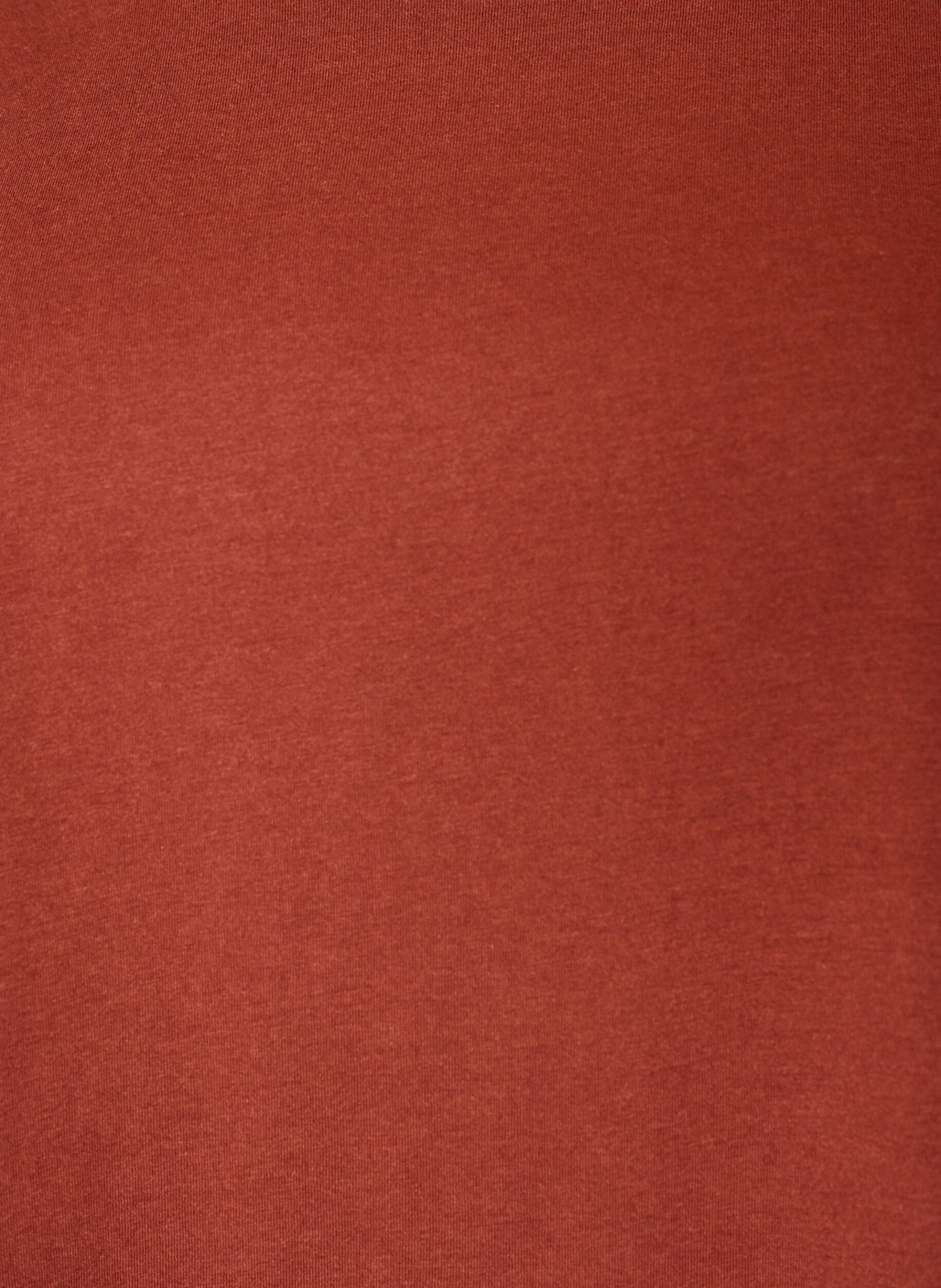 ZizziKort&auml;rmad t-shirt i bomullsmix, R&ouml;d, Packshot image number 2