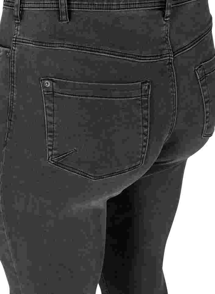 Croppade Amy jeans med blixtlås, Grey Denim, Packshot image number 3
