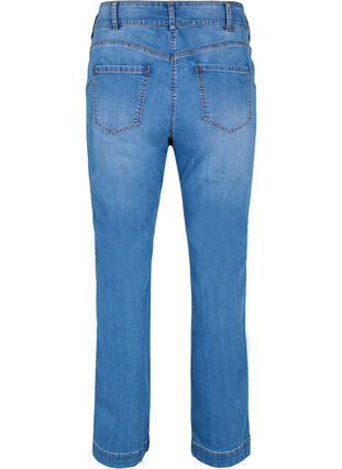 Högmidjade Ellen jeans med bootcut, Blue denim, Packshot image number 1