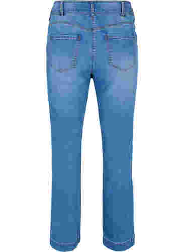 Högmidjade Ellen jeans med bootcut, Blue denim, Packshot image number 1
