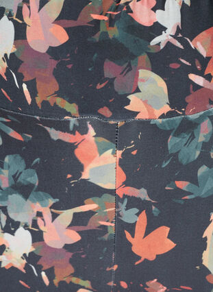 Cropped träningstights med blommigt mönster, Autumn Flower Print, Packshot image number 2