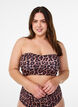 Leopardm&ouml;nstrad bandeau-bikinitopp, Beige, Model image number 0