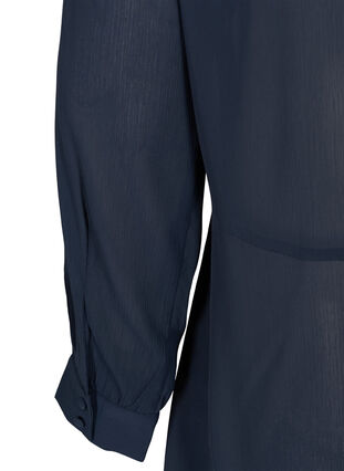 Långärmad tunika med knytdetalj, Navy Blazer, Packshot image number 3