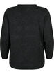 Melerad pullover med V-ringning, Dark Grey Melange, Packshot image number 1