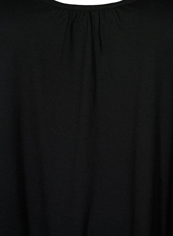 2-pack toppar i bomullsmix, Deep Lavender/Black, Packshot image number 3