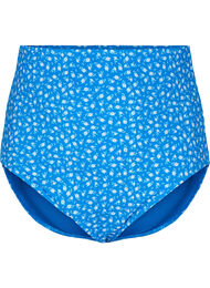 Blommiga bikinitrosor med extra hög midja, Blue Flower Print