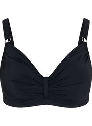 Bikini-bh med bygel och draperingar, Svart