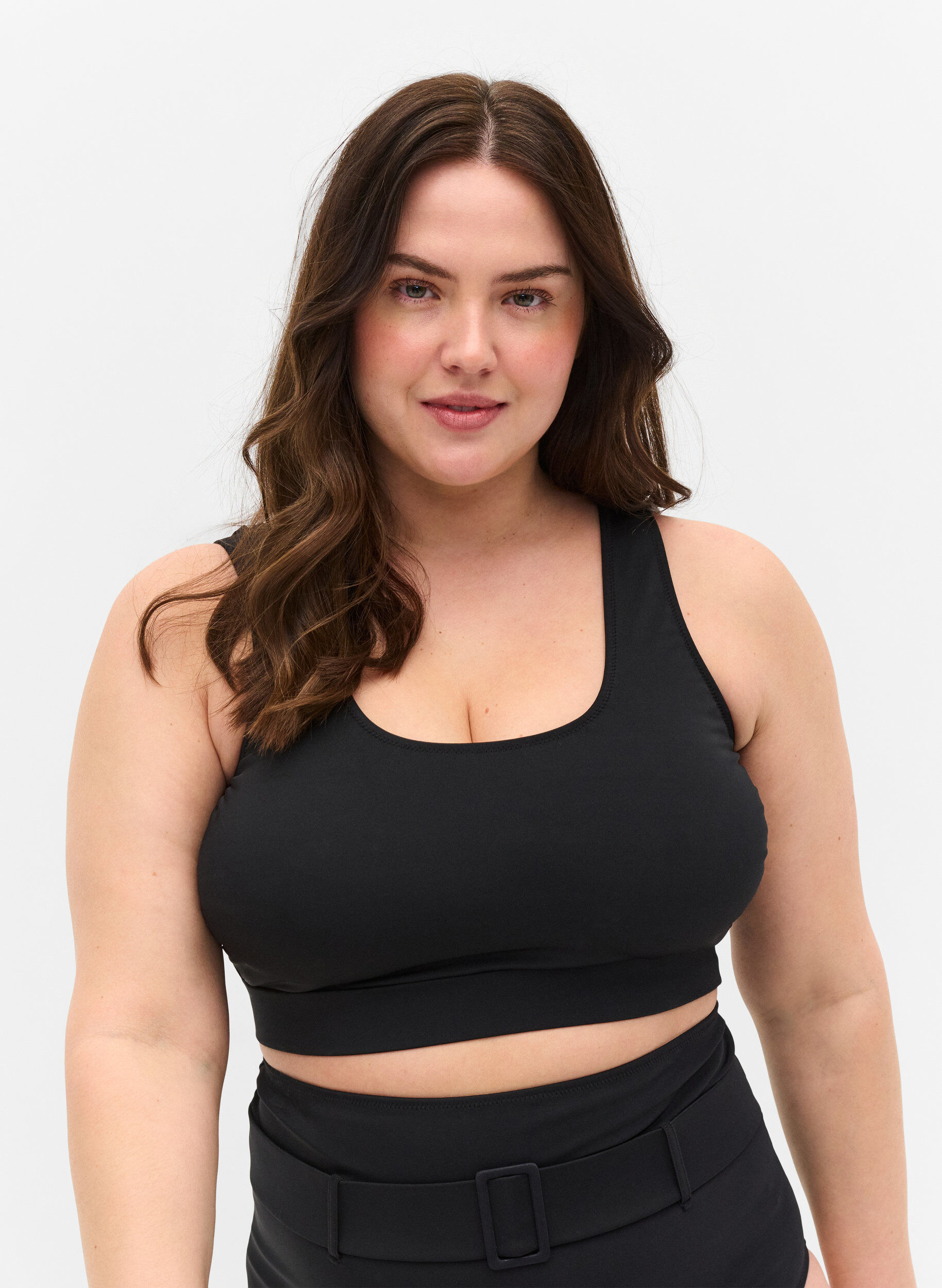 Zizzi Bikinitop med rund halsringning , Black, Model image number 0