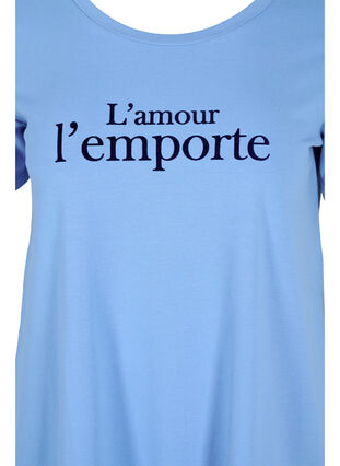 Kortärmad bomulls t-shirt med tryck, Ultramarine / N.Sky, Packshot image number 2