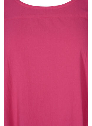 Kortärmad klänning i bomull, Beetroot Purple, Packshot image number 2