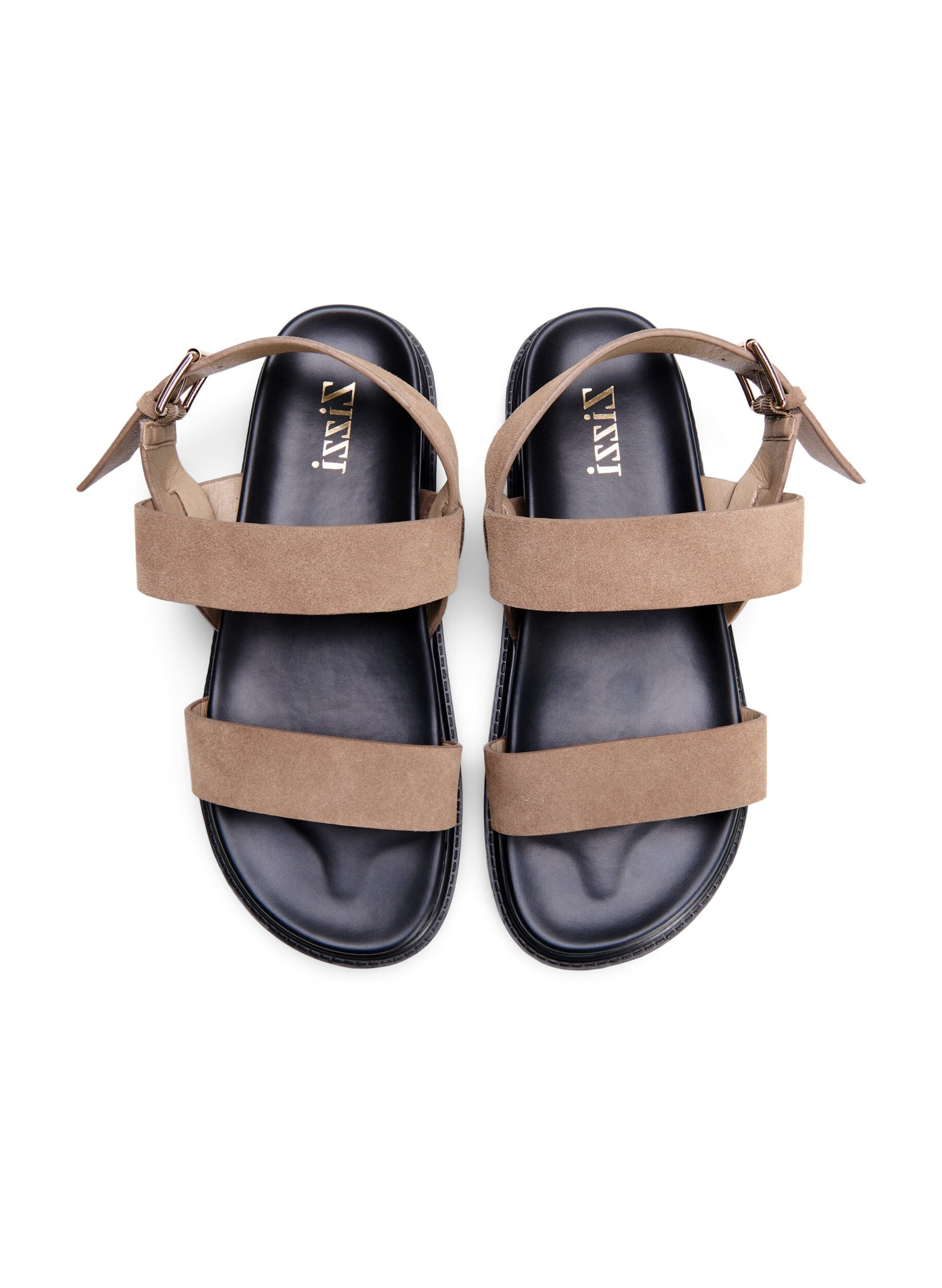 Zizzi Sandal med bred passform i mocka, Brown, Packshot image number 2