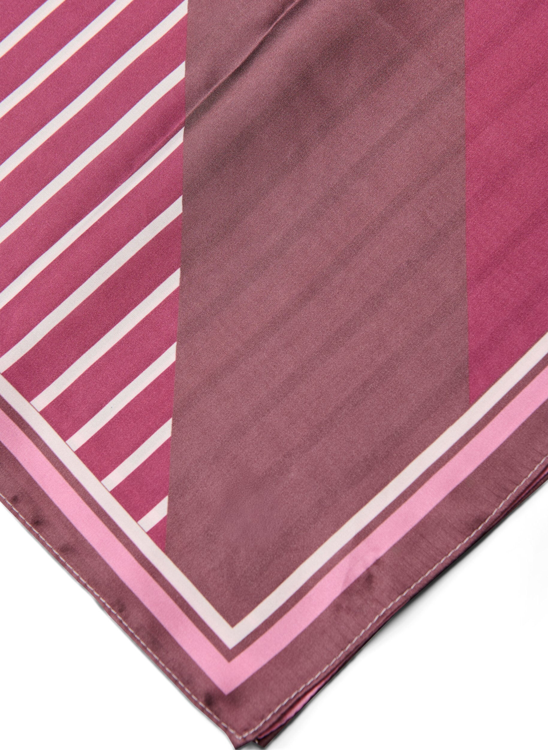Zizzi Kvadratisk scarf i satinlook med m&ouml;nster, R&ouml;d, Packshot image number 2