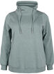 FLASH - Sweatshirt med hög krage, Balsam Green Melange, Packshot image number 0