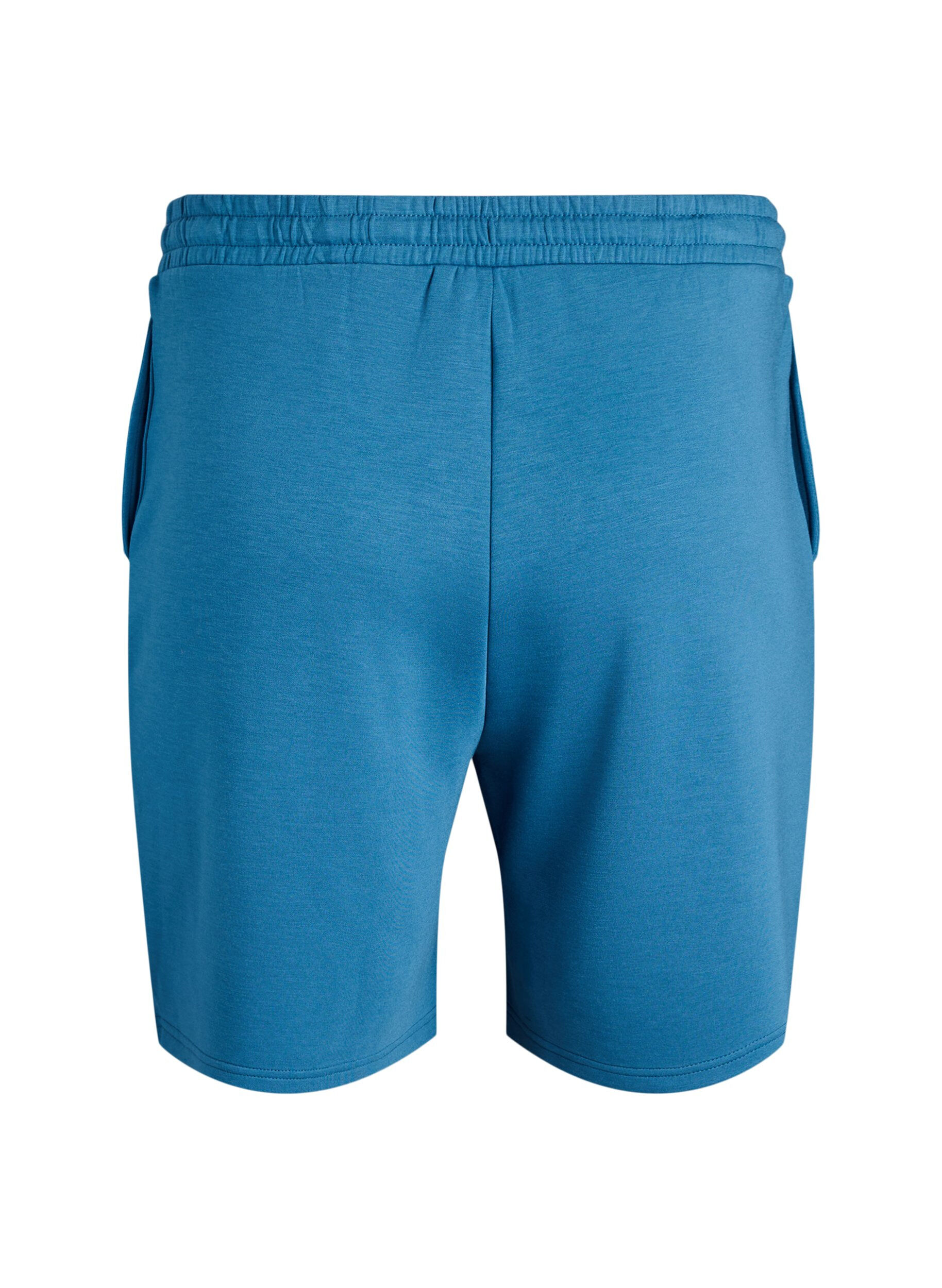 Zizzi Shorts i modalmix med fickor, Bl&aring;, Packshot image number 1