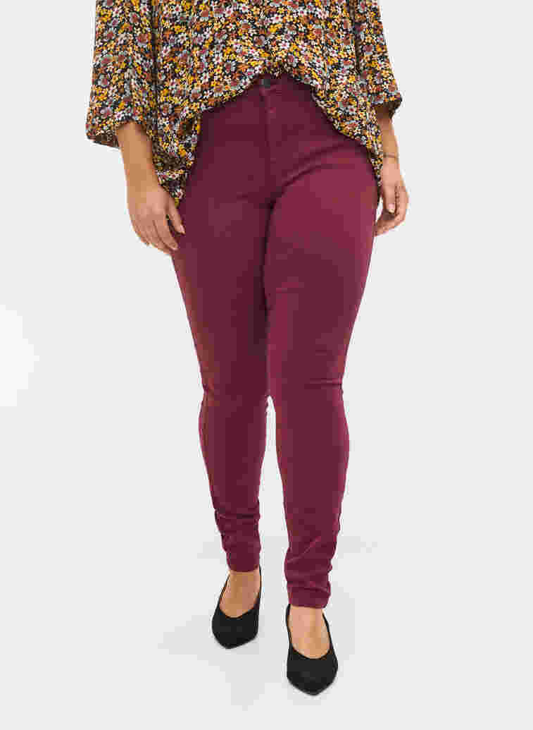 Super slim Amy jeans med hög midja, Port Royal, Model image number 2