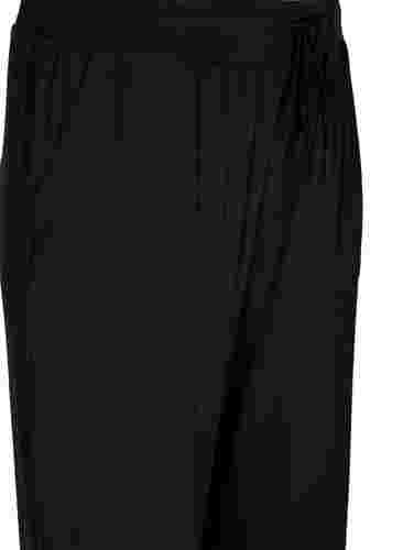 Träningsbyxor i viskos med fickor, Black, Packshot image number 2