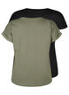 2-pack kort&auml;rmade t-shirtar, Gr&ouml;n, Packshot image number 1